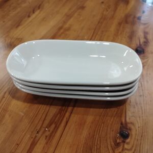 Classic White Ceramic Serving Platters